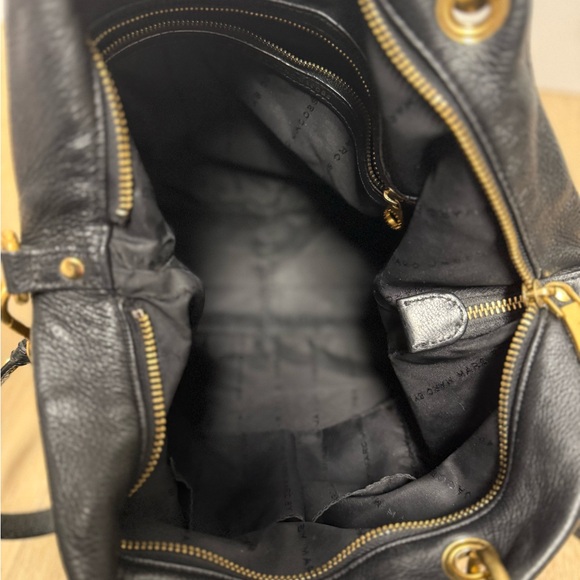 Marc by Marc Jacobs Too Hot Black Pebbled Leather Satchel Crossbody Bag - Picture 12 of 15